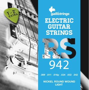 Струни для електрогітари Gallistrings RS942 LIGHT TENSION