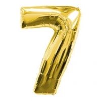 Фігура кулі з гелієм "7" золотом 100 см від компанії позитив - фото 1