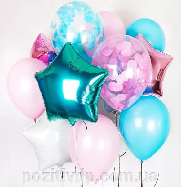 Фонтан  из шаров с гелием "Вдохновение" ##от компании## Позитив - ##фото## 1