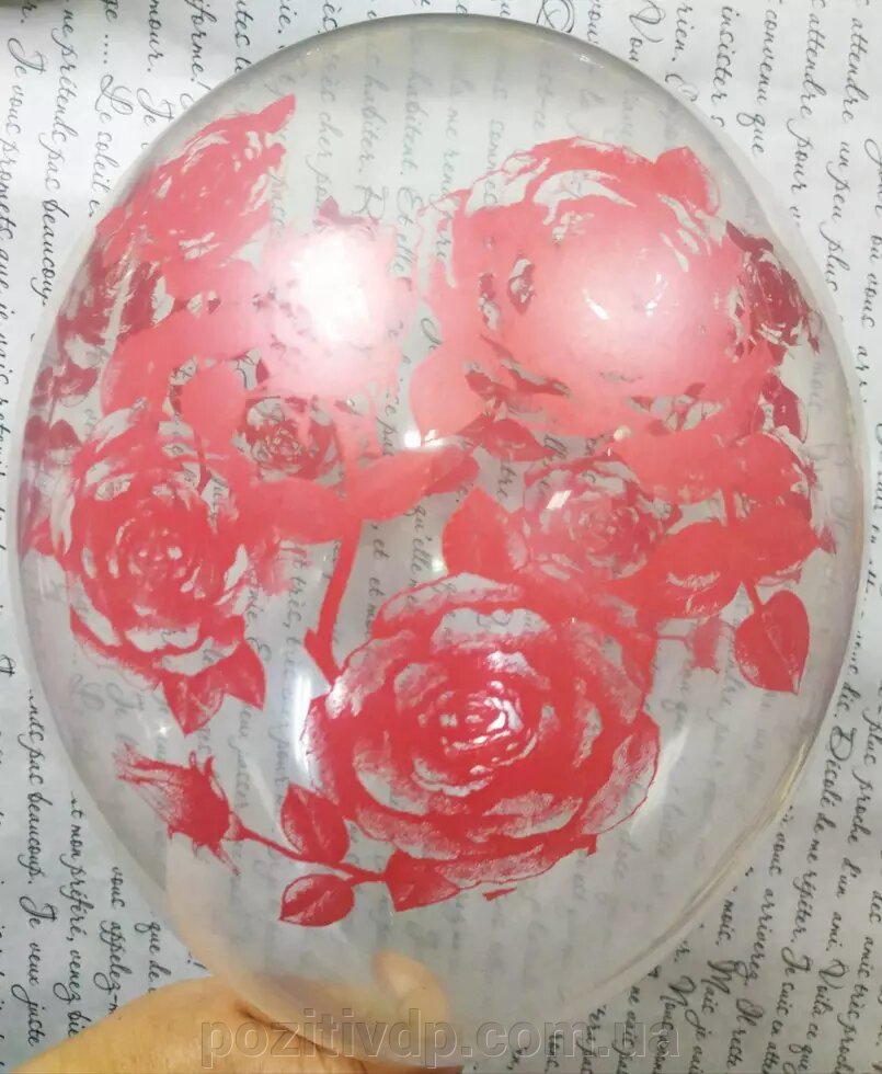 Гелієві кульки "Троянди" 30см від компанії позитив - фото 1
