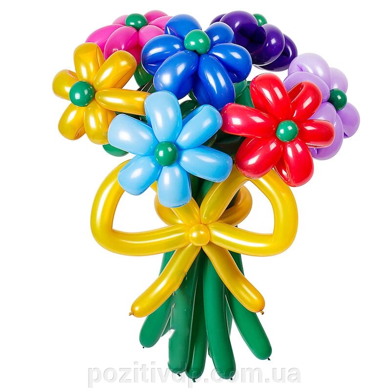 Композиція з повітряних кульок "Ромашки" 1 від компанії позитив - фото 1