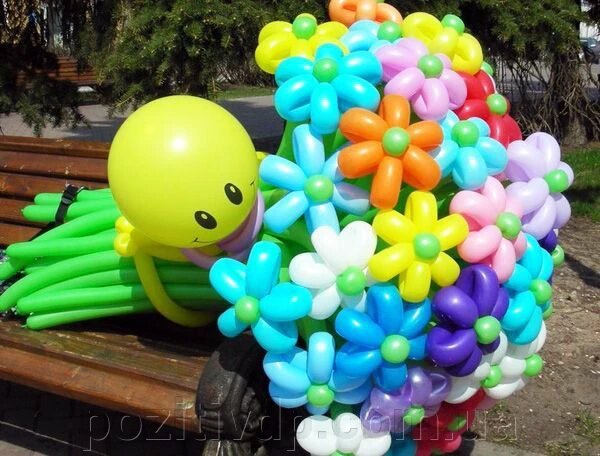 Композиція з повітряних кульок "Смайл" від компанії позитив - фото 1