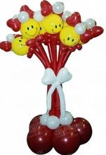Композиція з повітряних кульок "Смайлики" від компанії позитив - фото 1