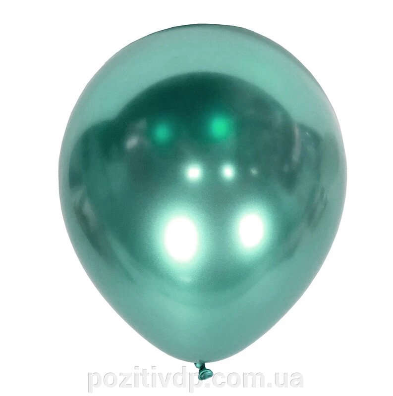 Кульки з гелієм зелений -хром 30см від компанії позитив - фото 1