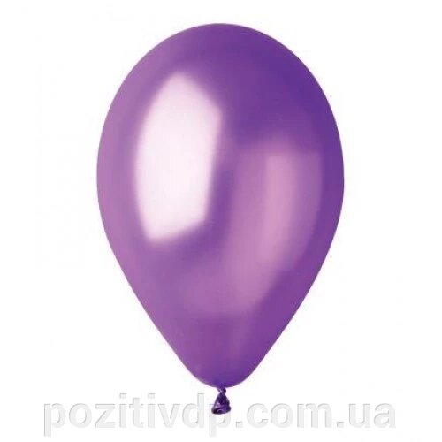 Куля з гелієм Фіолетовий Металик 30см від компанії позитив - фото 1