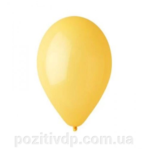 Куля з гелієм Жовтий Пастель 21см від компанії позитив - фото 1