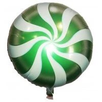 Повітряна куля з гелієм Карамелька зелена 45см від компанії позитив - фото 1