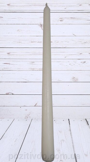 Свічка господарська конусна біла 29см від компанії позитив - фото 1