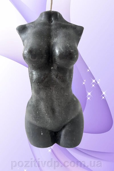 СВІЧКА жіноче тіло  12см (чорний) від компанії позитив - фото 1