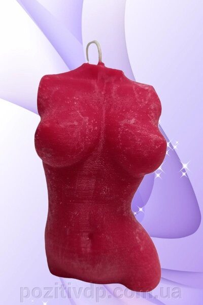 СВІЧКА жіноче тіло  9см (червоний) від компанії позитив - фото 1