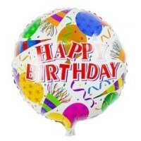 Воздушный шар с гелием "Happy Birthday 1" 45см ##от компании## Позитив - ##фото## 1