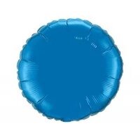 Воздушный шар с гелием Круг Синий 45см ##от компании## Позитив - ##фото## 1