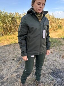 Куртка тактична Туреччина COMBAT Бойовий софтшелл Softshell олива для жінок