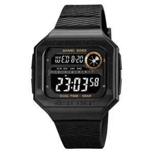 Годинник наручний чоловічий SKMEI 2022GDBK, армійський годинник протиударний, годинник армійський скмей чоловічий