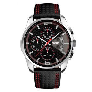 Годинник наручний чоловічий SKMEI 9106RD, оригінальний чоловічий годинник, модний чоловічий годинник круглий