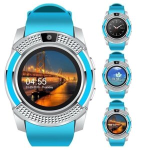 Розумний смарт-годинник Smart Watch V8. Колір: синій