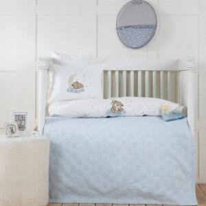 Дитячий набір в ліжечко для немовлят Karaca Home - Bear Star mavi (5 предметів)