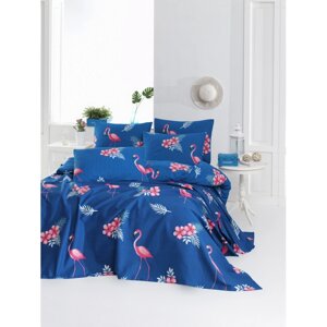 Покривало піке Lotus Home Perfect - Flamingo блакитний 160*235