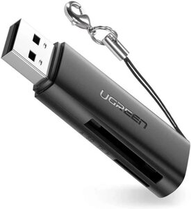 Картрідер USB 3.0 TF/SD Ugreen 60722 c підтримкою карт до 512Гб (Чорний)