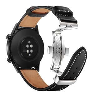 Шкіряний ремінець для Huawei Watch 3 / 3 Pro / GT 2 46 мм / GT2 Pro / GT 2e / Magic зі шкіри Crazy horse Зелений