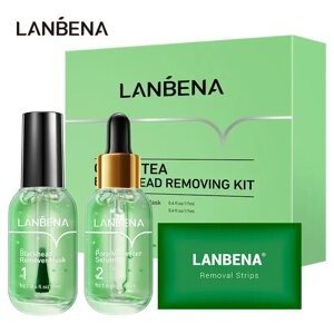 Набір для видалення чорних крапок з екстрактом зеленого чаю Lanbena Green Tea Blackhead Remover Kit