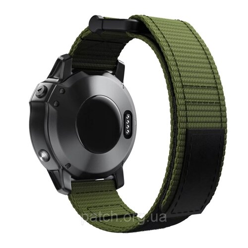 Тканевий ремінець для Garmin Fenix 6-6 Pro / 6 Supphire / Fenix 5-5 Plus / Foreruner 945 / MARQ / 22 мм Зелений