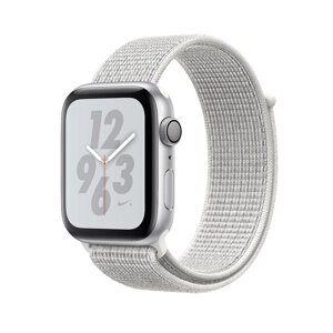 Смарт-годинник Apple Watch Nike+ Series 4 GPS 44mm Silver Alum. w. Summit White Nike Sport l. Silver Alum. (MU7H2)