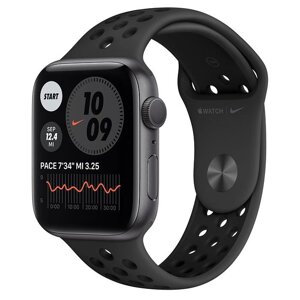 Смарт-годинник Apple Watch Nike Series 6 GPS 44mm Space Gray Aluminum Case w. Anthracite/Black Nike Sport B. (MG173)