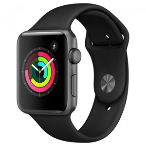 Смарт-годинник Apple Watch Series 3 GPS 38mm Space Gray with Black Sport Band (MTF02)