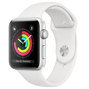 Смарт-годинник Apple Watch Series 3 GPS 42mm Silver Aluminium Case with White Sport Band (MTF22)