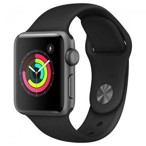 Смарт-годинник Apple Watch Series 3 GPS 42mm Space Gray with Black Sport Band (MTF32)