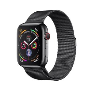 Смарт-годинник Apple Watch Series 4 GPS + LTE 44mm Black Steel w. Black Milanese l. Black Steel (MTV62, MTX32)