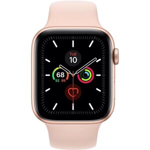 Смарт-годинник Apple Watch Series 5 GPS 44mm Gold Aluminum w. Pink Sand b. Gold Aluminum (MWVE2)