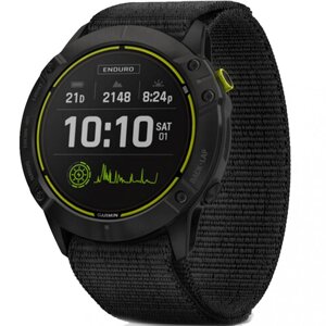 Смарт-годинник Garmin Enduro Carbon Gray Titanium with Black UltraFit Nylon Strap (010-02408-01/11)