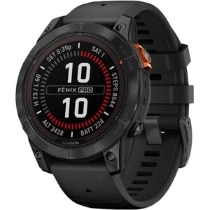 Смарт-годинник Garmin Fenix 7 Pro Solar Slate Gray w. Black Band (010-02777-00/01)