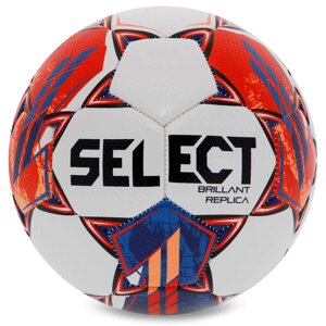 М'яч футбольний SELECT BRILLANT V23 No4 білий-червоний