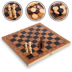 Набір настільних ігор 3 в 1 Zelart S3830 шахи, шашки, нарди