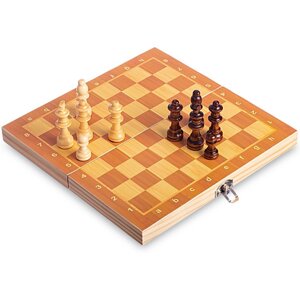 Шахи-настільна гра дерев'яні на магнітах W6702 (р-р дошки 29см x 29см)