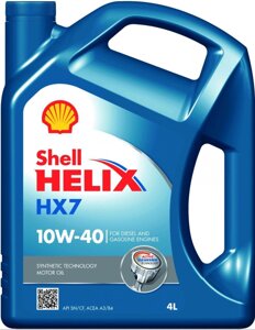 Олива моторна SHELL Helix HX7 10W40 4 л