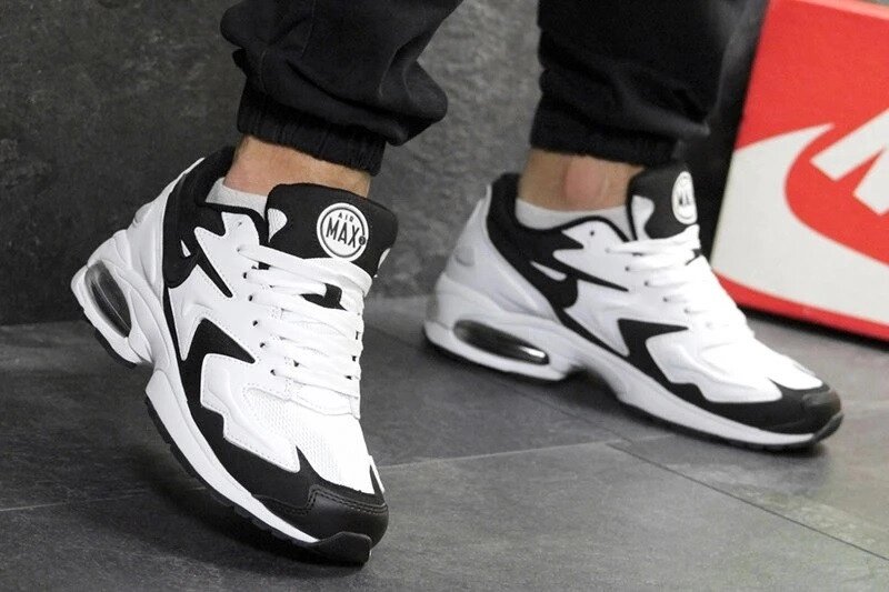 Чоловічі Білі Кросівки N! ke 90 Air Max 2 Шкіряні Найки для бігу (розміри: 41,42,43,44,45) Відео Огляд від компанії Вигідно - фото 1