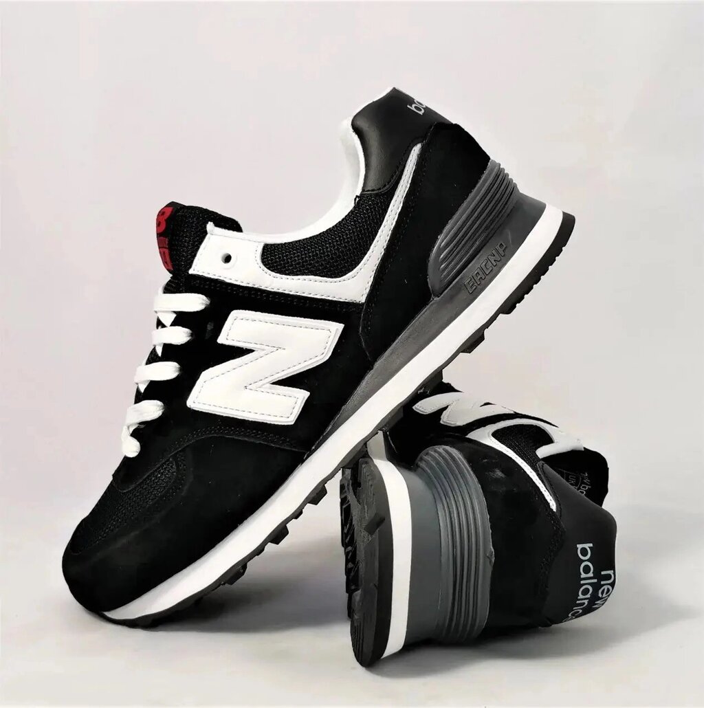 Чоловічі кросівки New Balance 574 чорні замшеві, повсякденні весна/осінь (НАЯВНІСТЬ розмірів в описі) від компанії Вигідно - фото 1