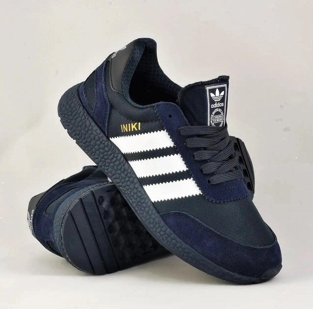 Кросівки чоловічі Adidas Iniki Runner Boost сині, кроси Адідас (НАЯВНІСТЬ розмірів в описі) від компанії Вигідно - фото 1