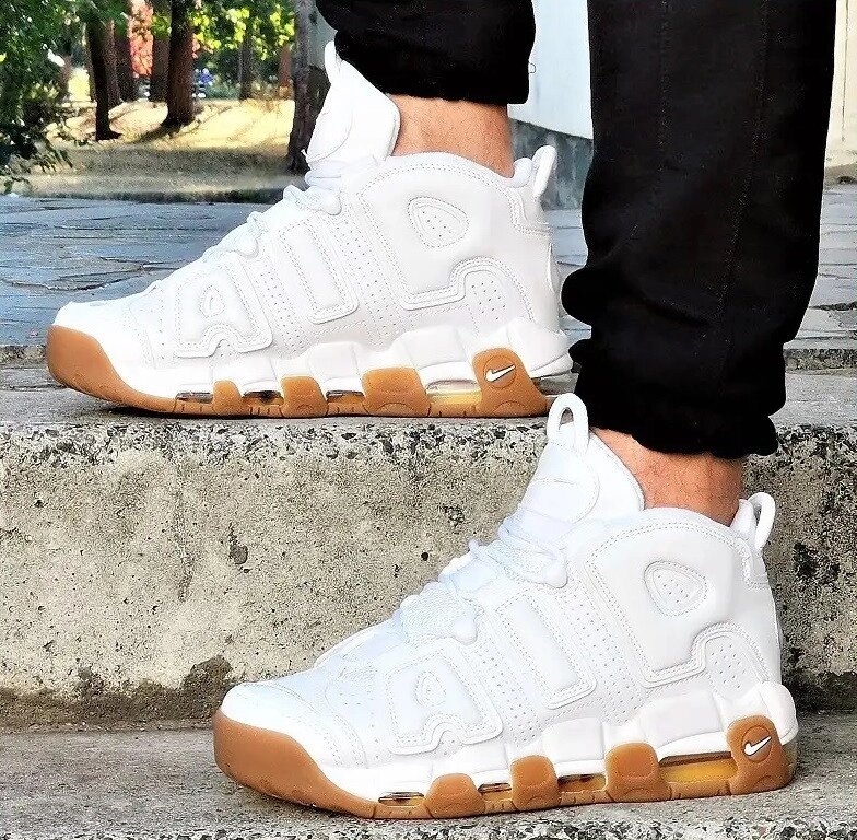 Кросівки чоловічі Nike Air More Uptempo білі з амортизацією (Розміри в описі) Відео Огляд від компанії Вигідно - фото 1