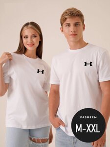 Футболка Under Armour біла унісекс біла бавовна легка світла (розміри M, L, XL, XXL)