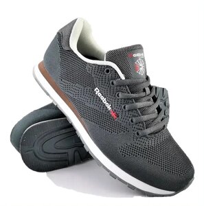 Кросівки чоловічі Reebok Classic сірі, кроси Рибок Класик (ГОСТІ розмірів в описі)