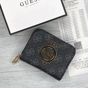 Жіночий маленький гаманець Guess сірий, брендовий фірмовий маленький гаманець на подарунок
