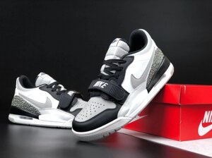 Чоловічі кросівки Nike Jordan Legacy 312 Low сірі з чорним, повсякденні кросівки Найк Джордан
