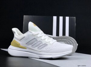 Кросівки жіночі Adidas EQ21 Run білі із сірим, кроси спортивні, для бігу/в зал