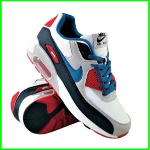 Чоловічі кросівки Nike Air Max 90 сірі з амортизацією (розміри: 46) Відео Огляд