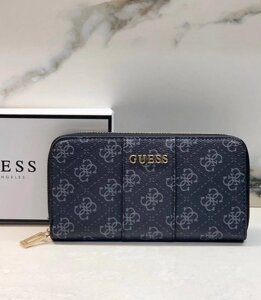 Жіночий гаманець Guess на блискавці сірий, брендове фірмове жіноче портмоне